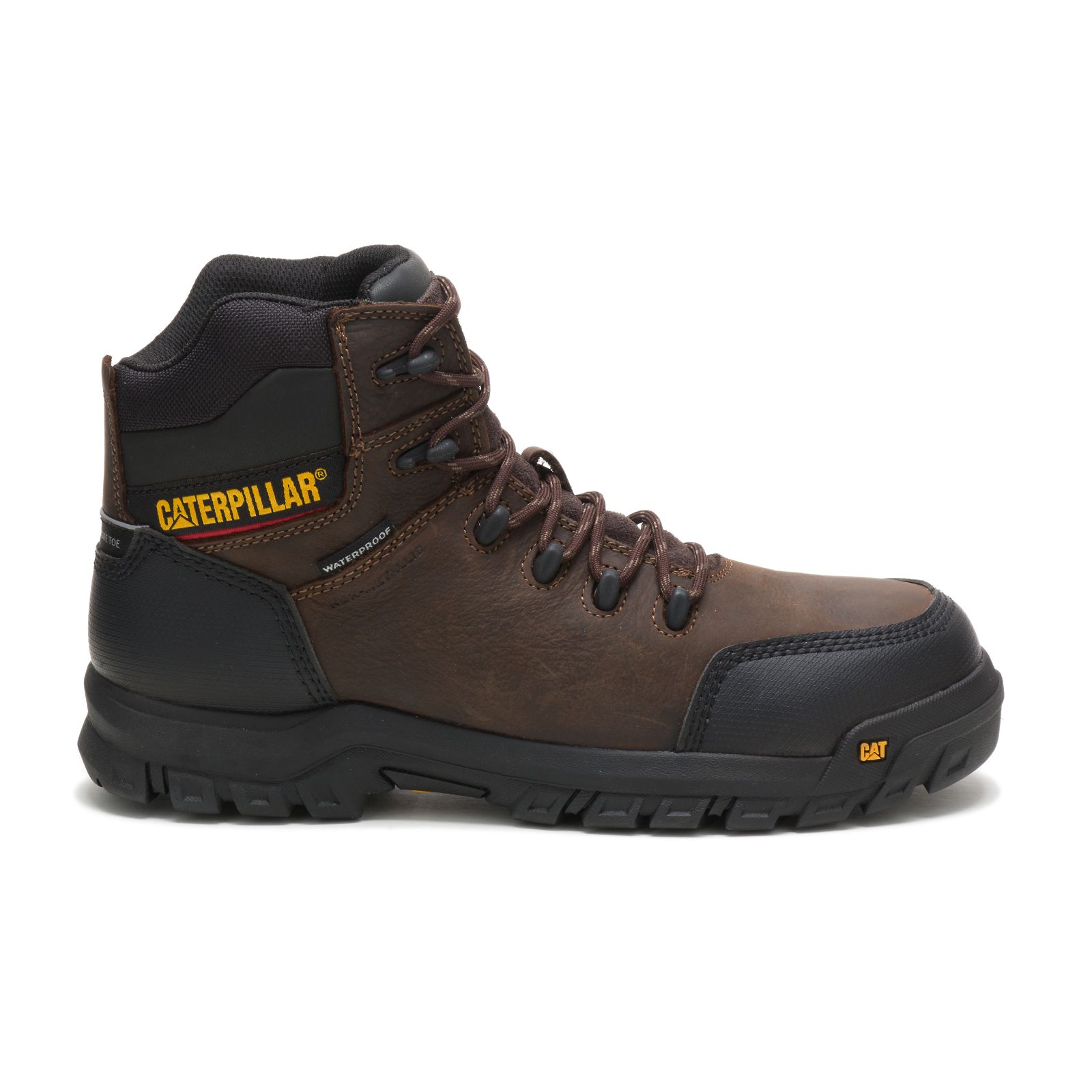 Men's Caterpillar Resorption Waterproof Composite Toe Work Boots Brown Ireland LDIC37149